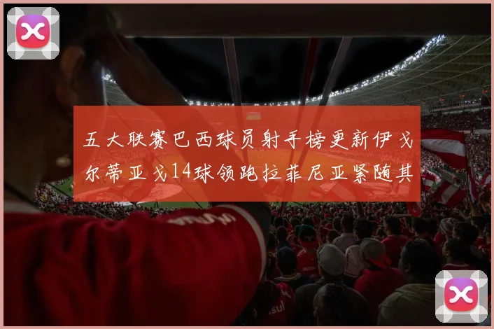 五大联赛巴西球员射手榜更新伊戈尔蒂亚戈14球领跑拉菲尼亚紧随其后